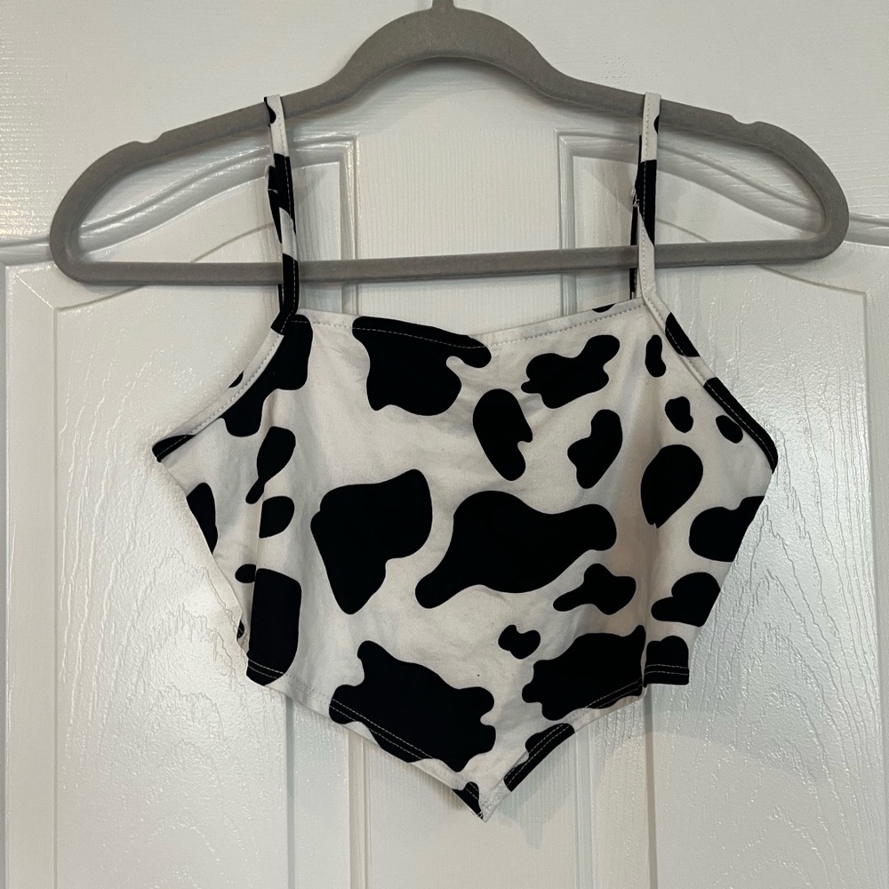 Cow print top